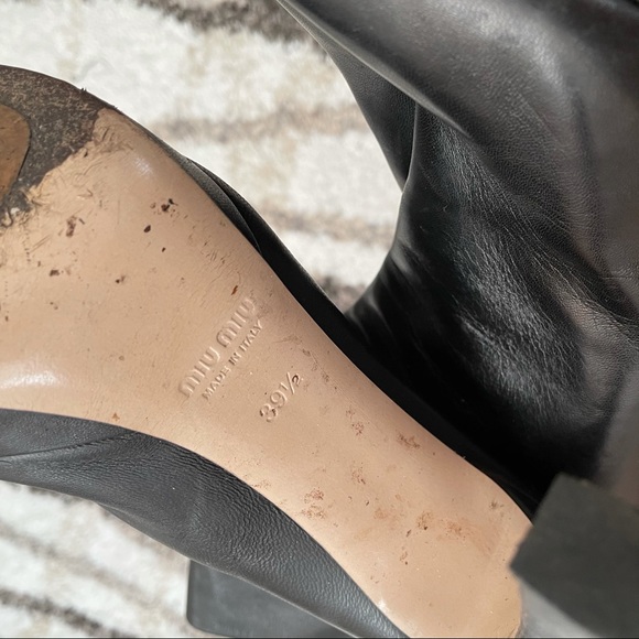 🎉HP 3/14🎉 Miu Miu Black Leather Boot - Picture 5 of 10